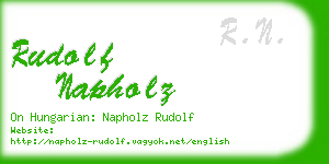 rudolf napholz business card